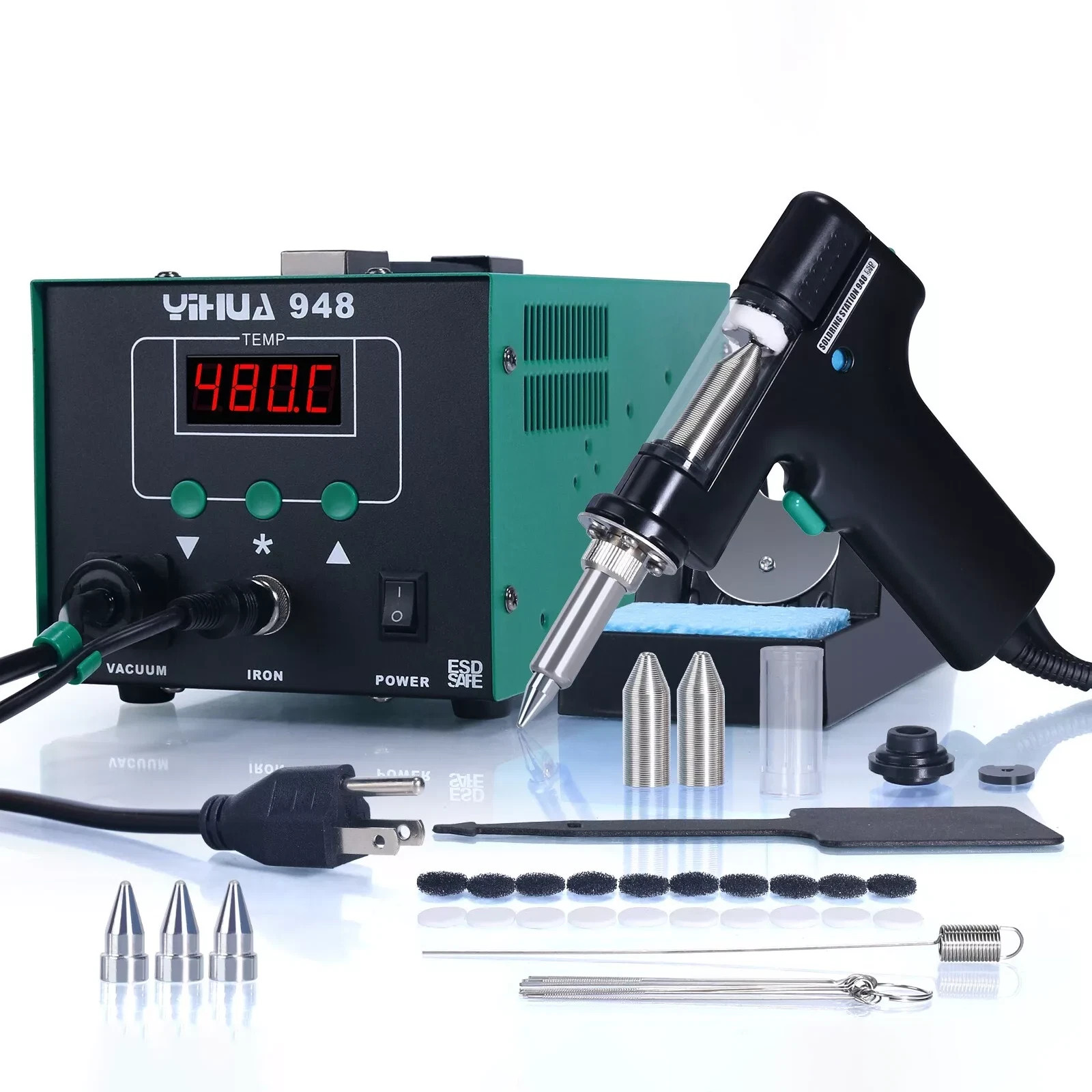 YIHUA 948 Desoldering Station 90W Digital Desoldering Gun Pump Soldering Station
