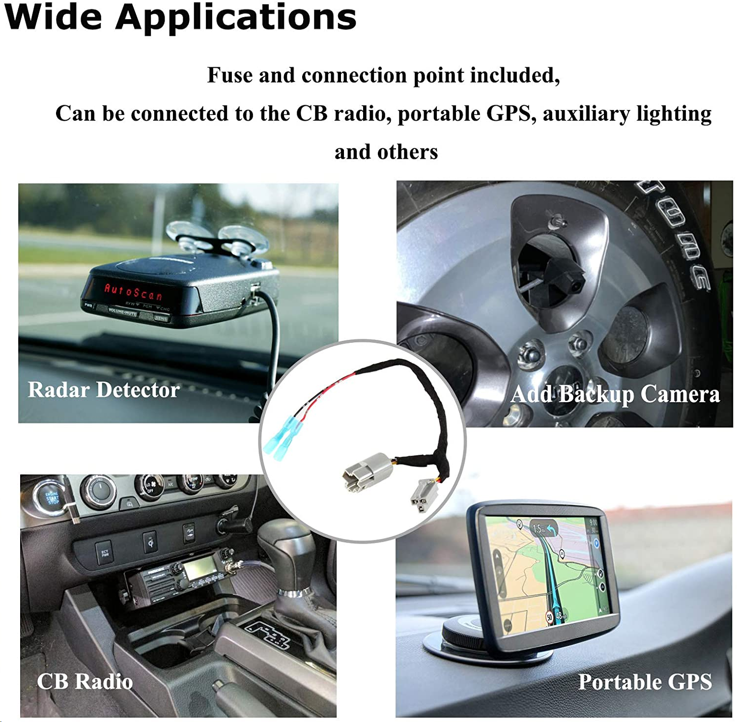 12V Car Power Adapter Cord CB Radio add on Cigar Outlet Fit Ford F150 F250 11-17