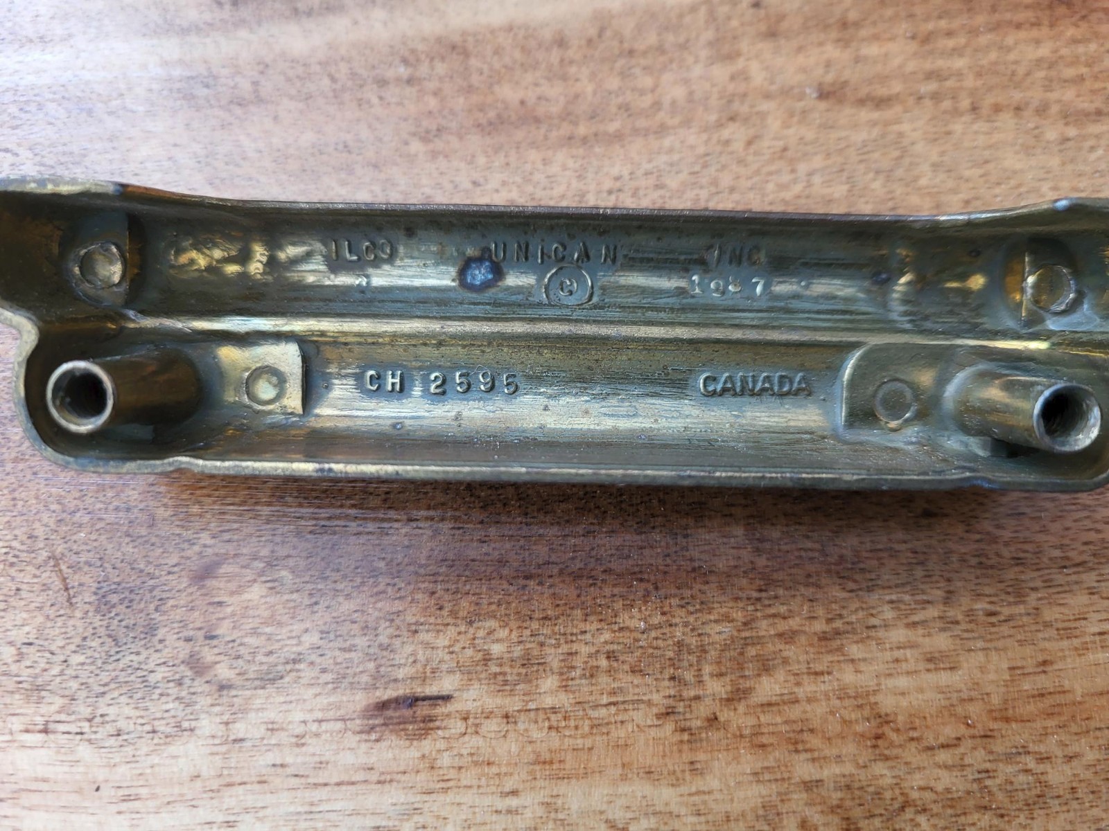 6 vintage art deco style, black & brass dresser handles / pulls