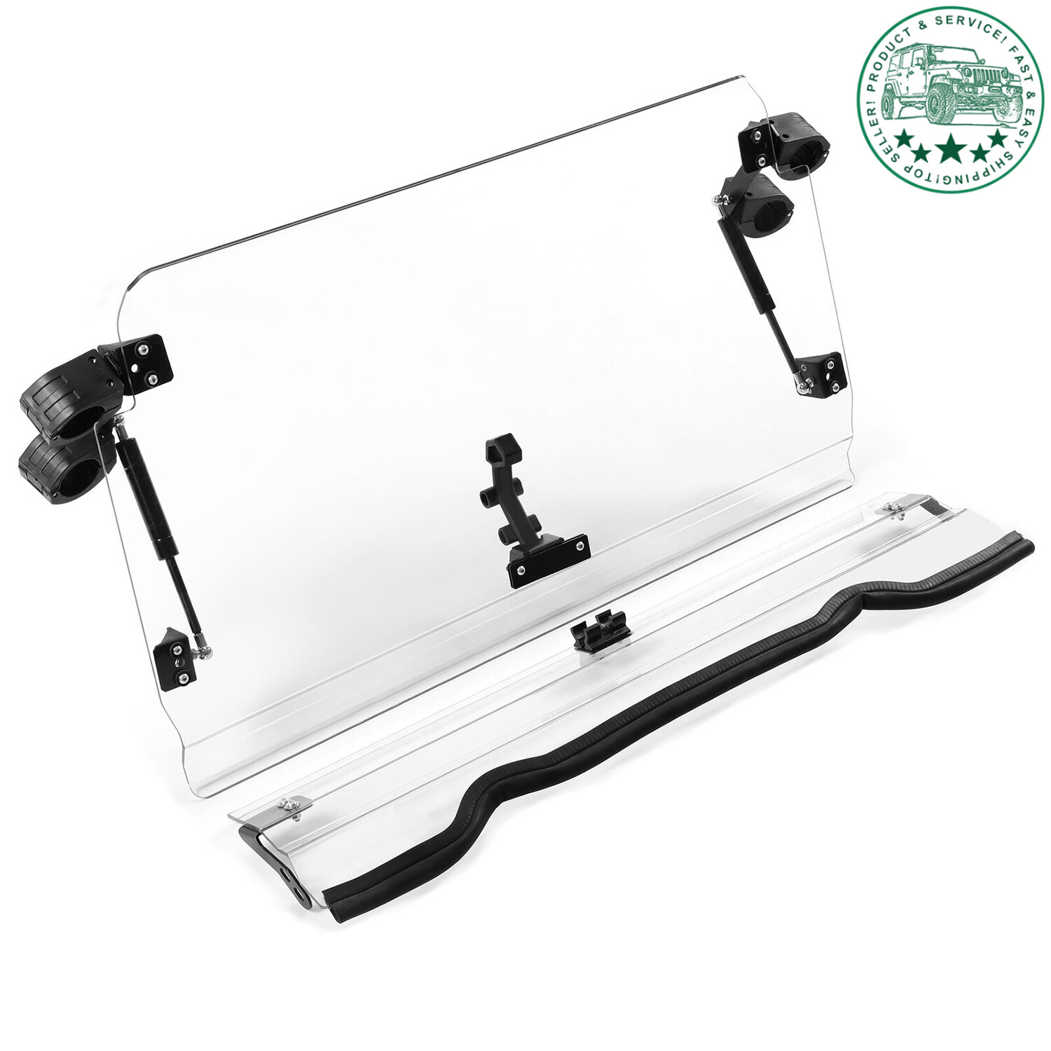 For 14-18 Polaris RZR 900/ XP 1000/ XP 4 1000 Scratch Resistant Flip Windshield