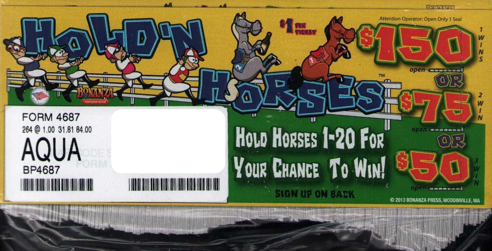 Pull Tab Tickets - Hard Card - Game 5 Pack - Small Games #2