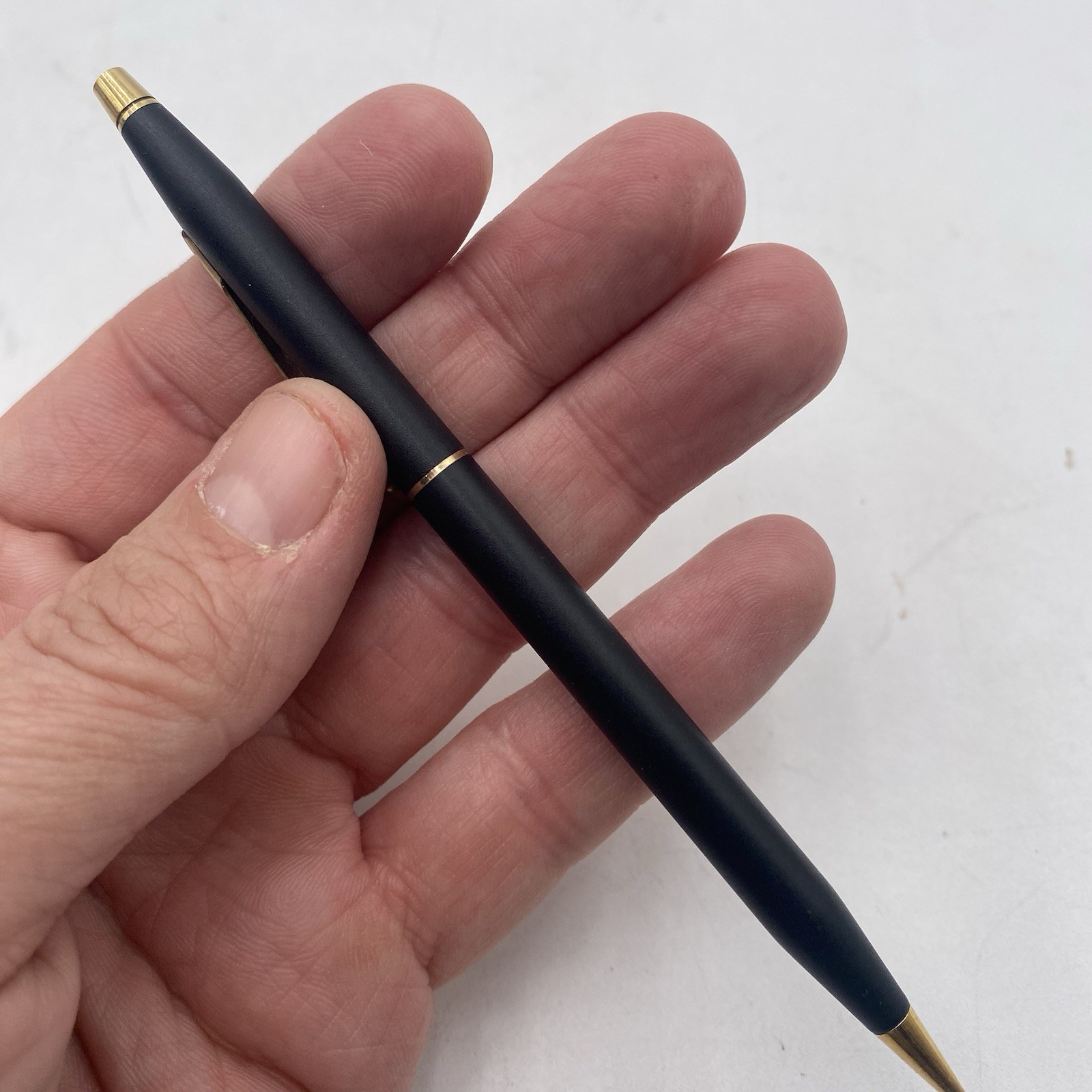 VTG Cross Classic Century Lead Pencil Matte Black 23K Gold Trim VGC