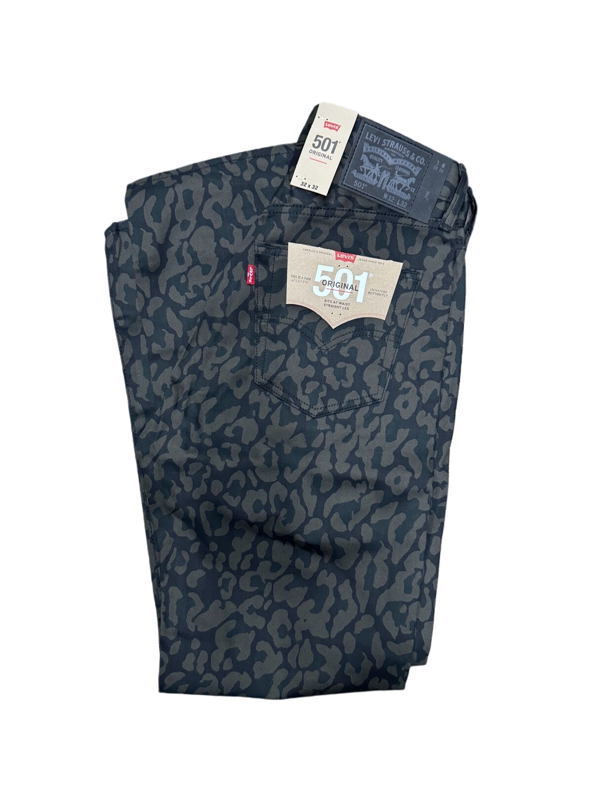 Levi's Men's 501 Original Shrink to Fit Bubble Camo Print Men's Jeans 005012871