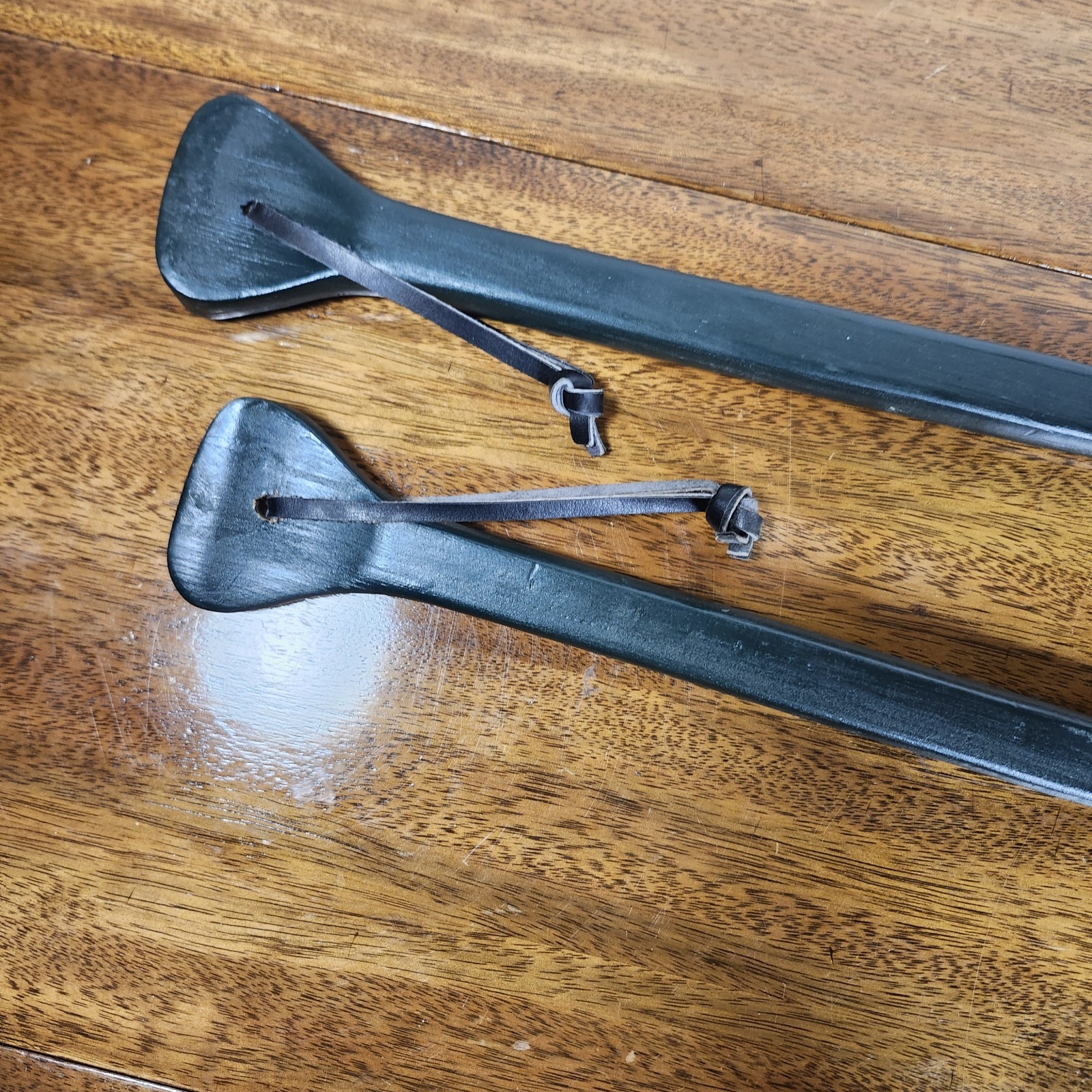 Pair of Canoe Paddles with Moose and Tree Design, Decorative Wooden Outdoor Gear