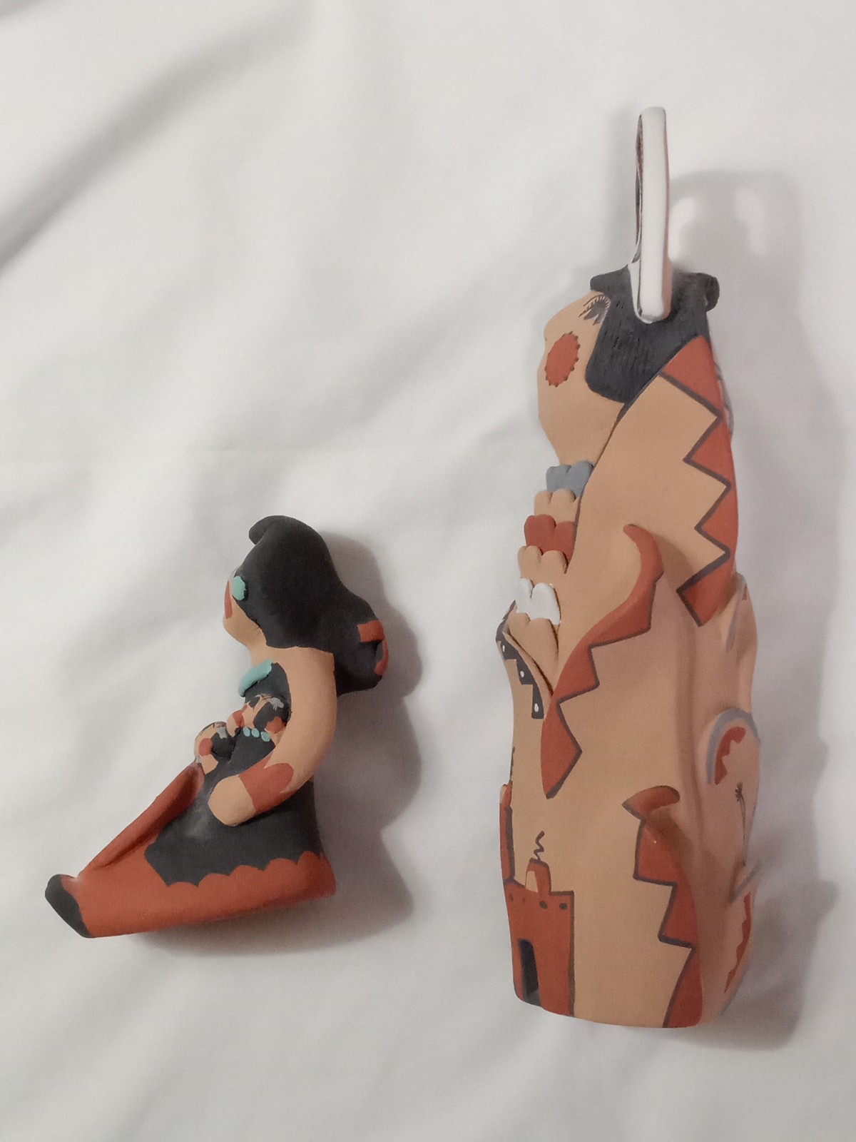 Native American Jemez Pottery Storyteller Set, Emily Fragua Tsosie & Caroline Sa