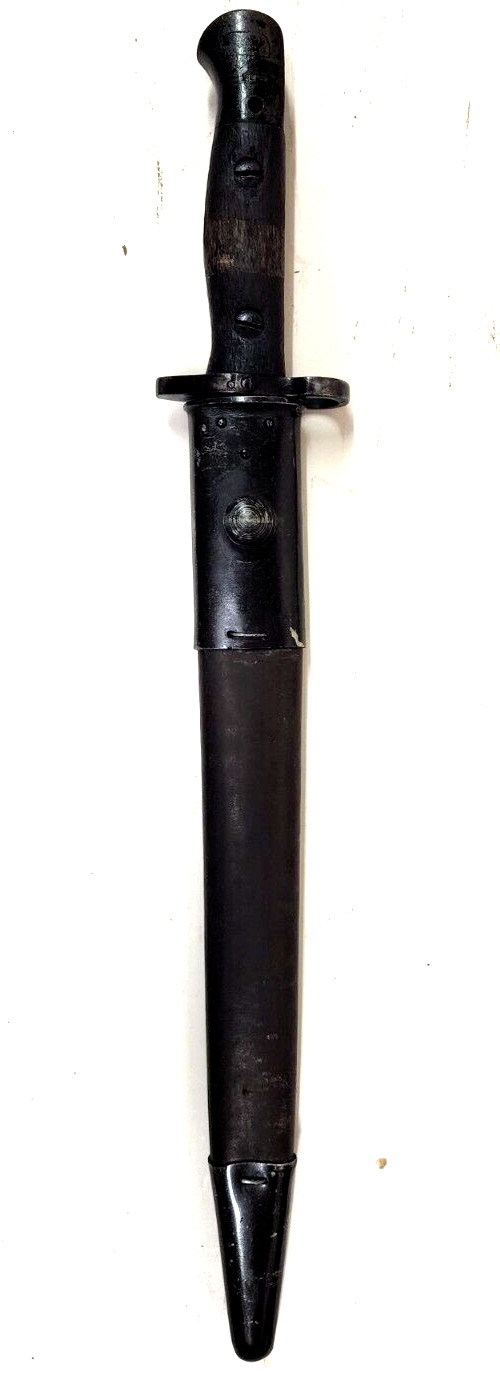 Vintage Original ENFIELD SMLE MK III SWORD BAYONET with SCABBARD 12" blade #3