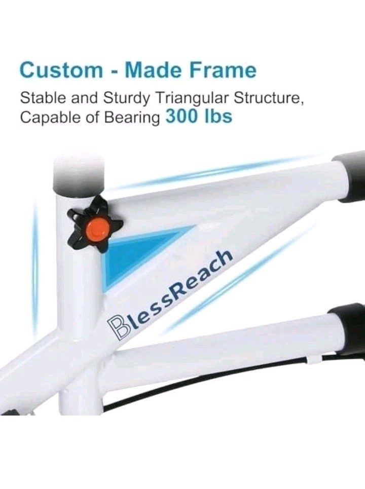 BlessReach Steerable Knee Scooter Foot Surgery , Foldable,Dual Brake, WB2111