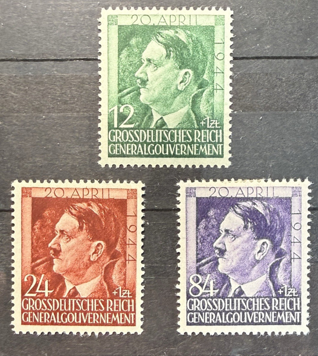 Germany WWII, 1944 Occupation of Poland General Government Sc# NB33-NB35 MH *