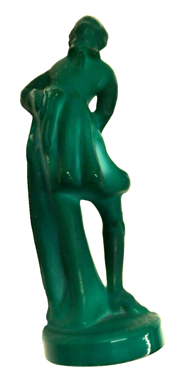 Decorative Bohemian Czech Malachite Glass Beautiful Statue George Washington NEW