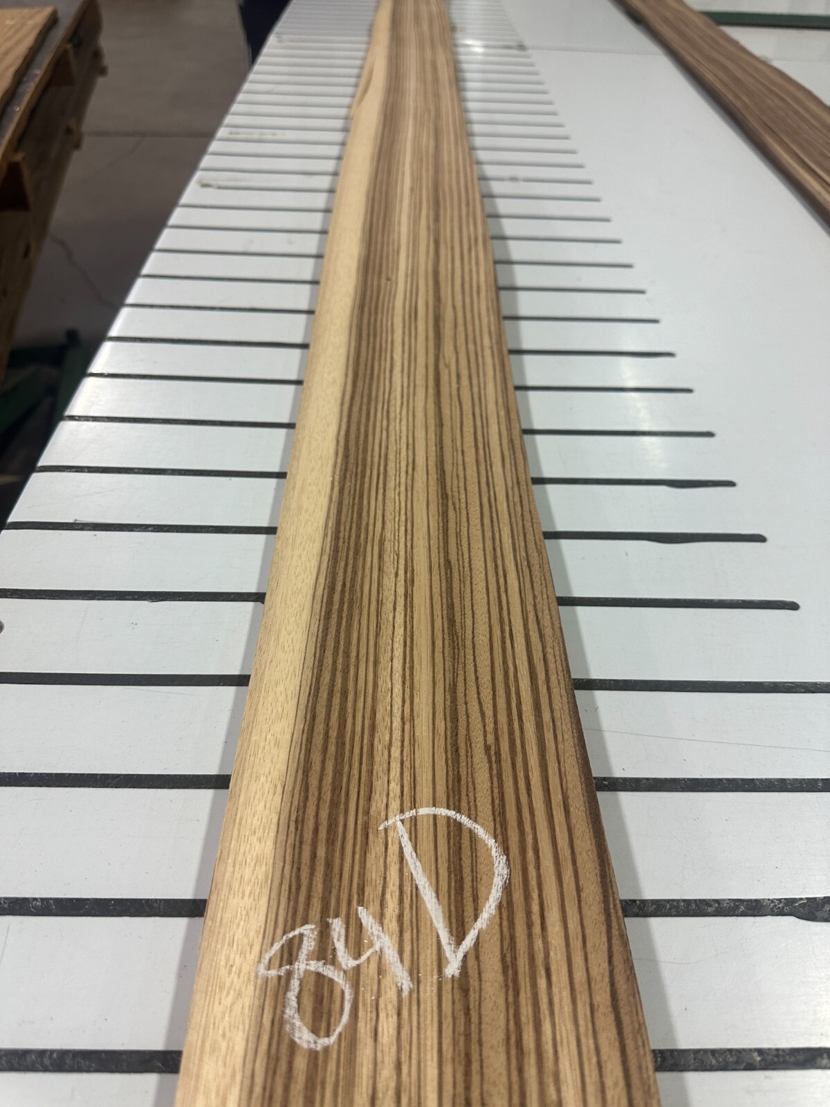 Zebrawood Raw Wood Veneer 2 sheets 88'' x 4'' 84D