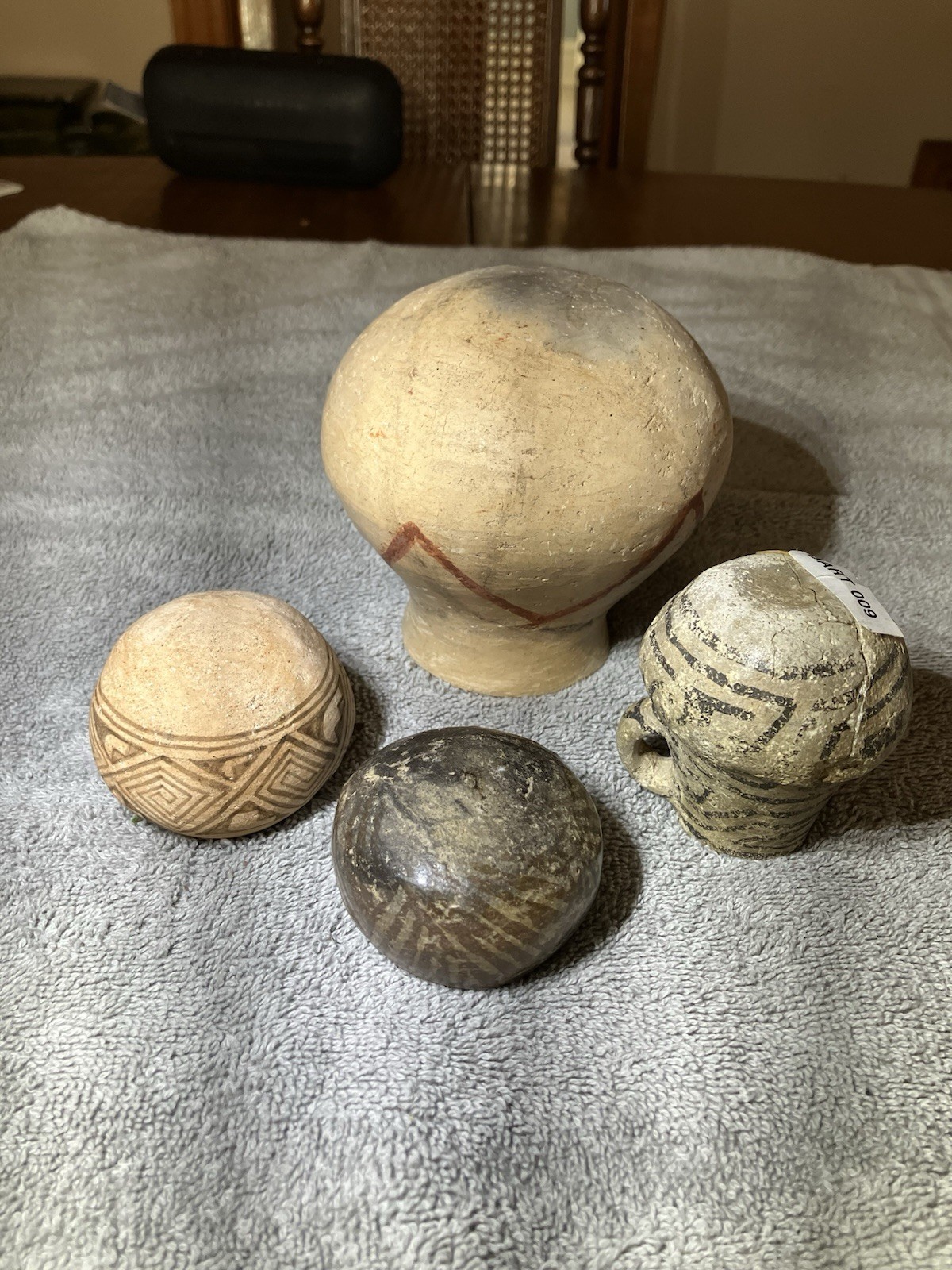 Anasazi Black On White Pottery Miniature Collection