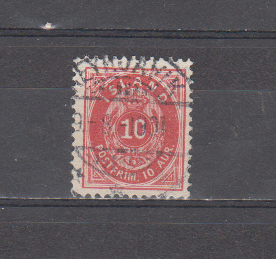 ICELAND : 1896/01  - USED - SCOTT # 26  EMBLEMS