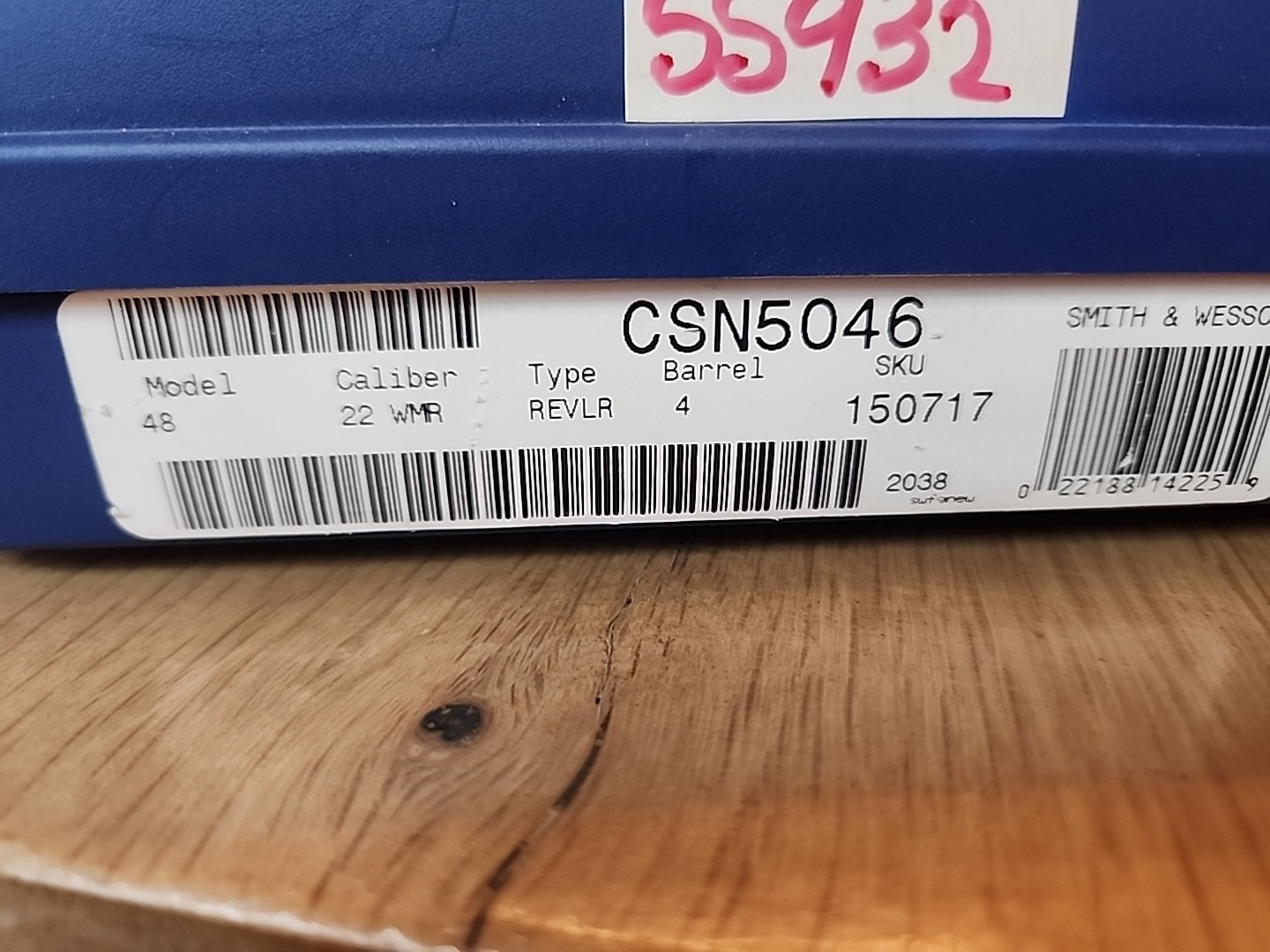 Vintage Smith & Wesson Model 48 22 WMR Original Blue Hard Case, Manual, Lock