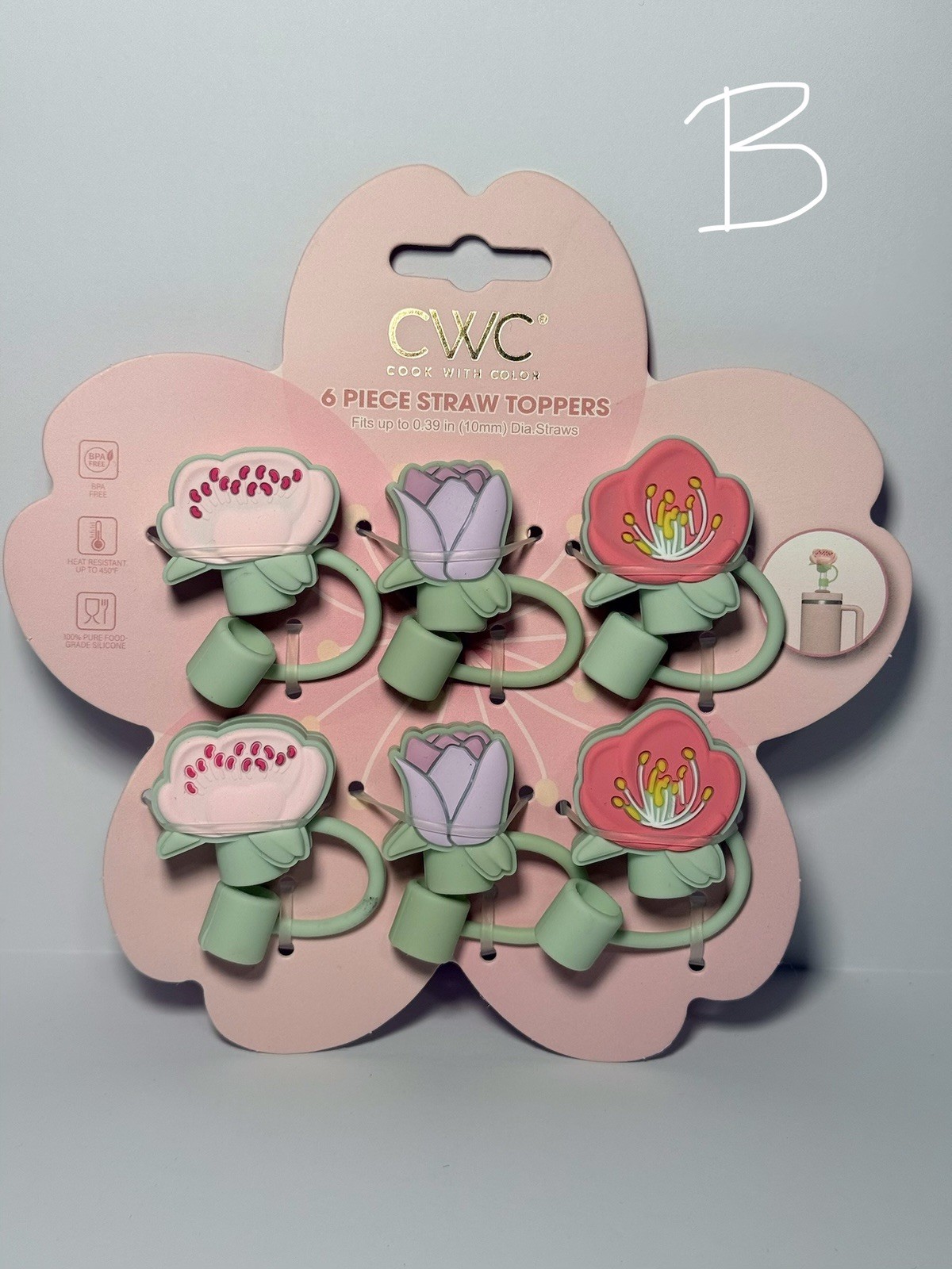 Cook With Color (CWC) EASTER SPRING Straw Toppers Covers BNWT | 6 DIFFERENT SETS