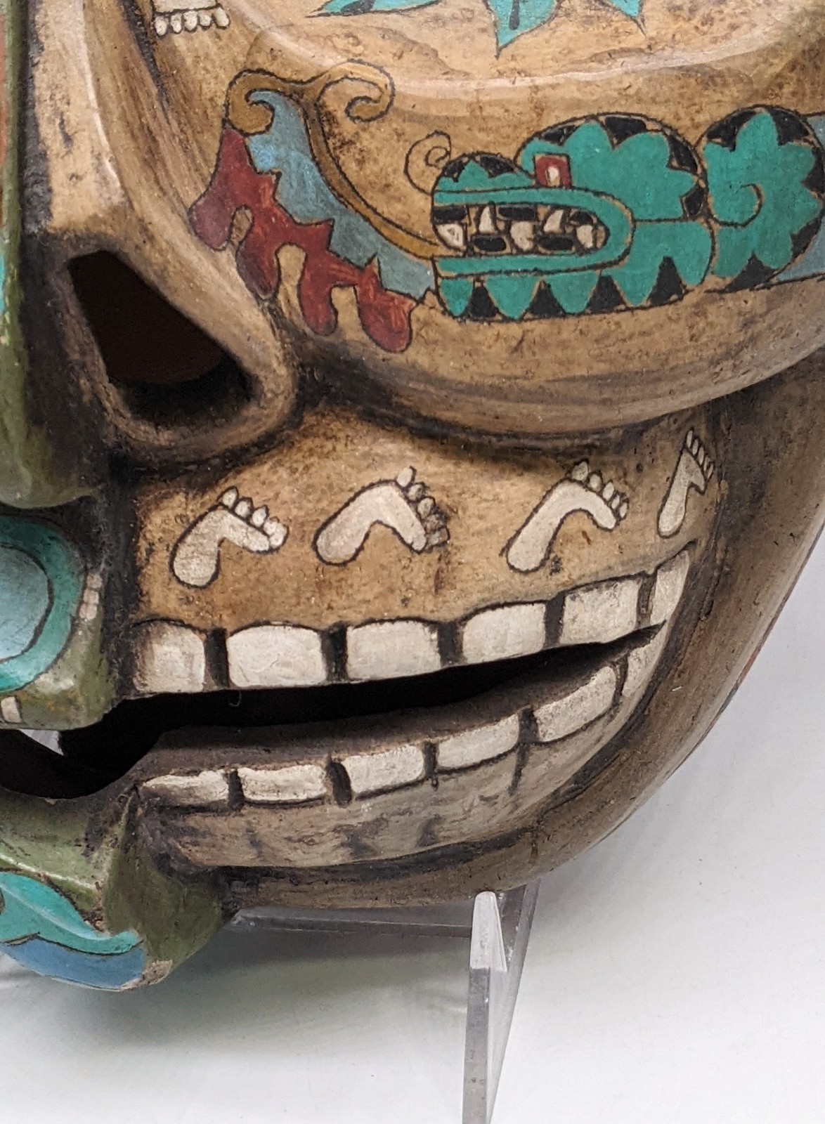 Mexican Mayan Life and Death clay mask