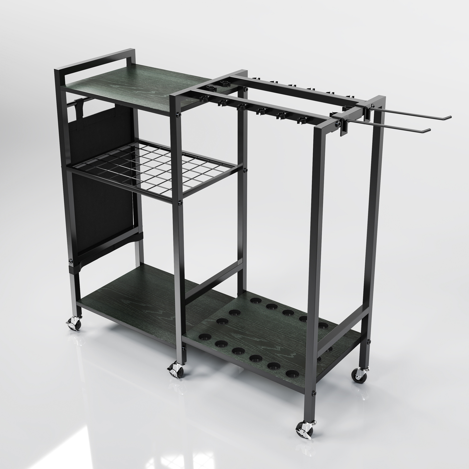 TC-HOMENY 16Rod Fishing Rod Holder Rack Fishing Gear Equipment Tackle Organizer