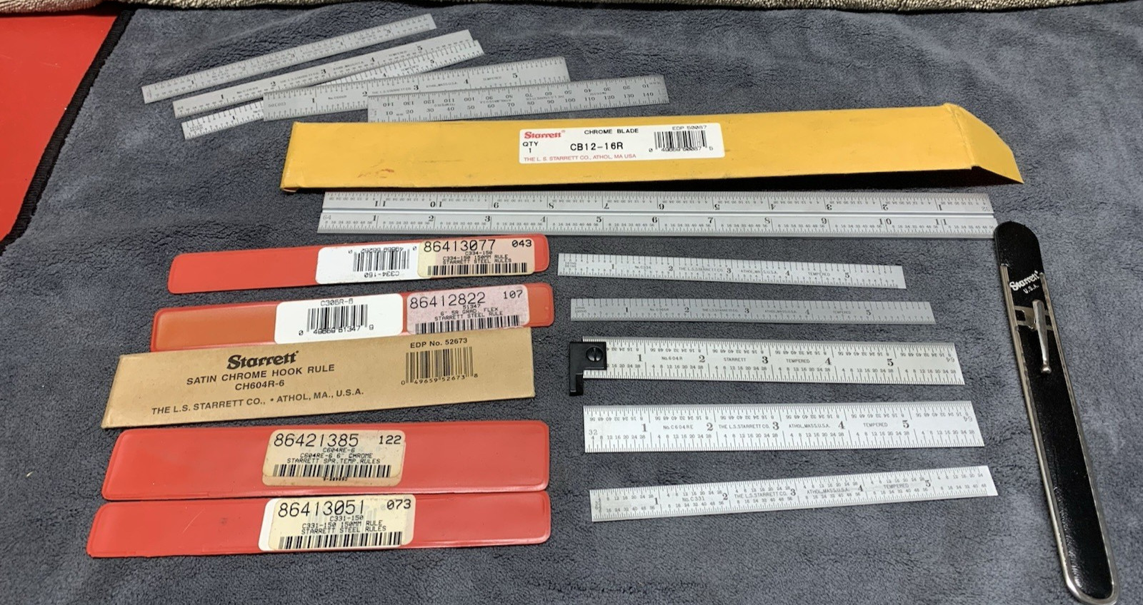 Machinist Tool Lot of 11 Starrett Scales New & Used