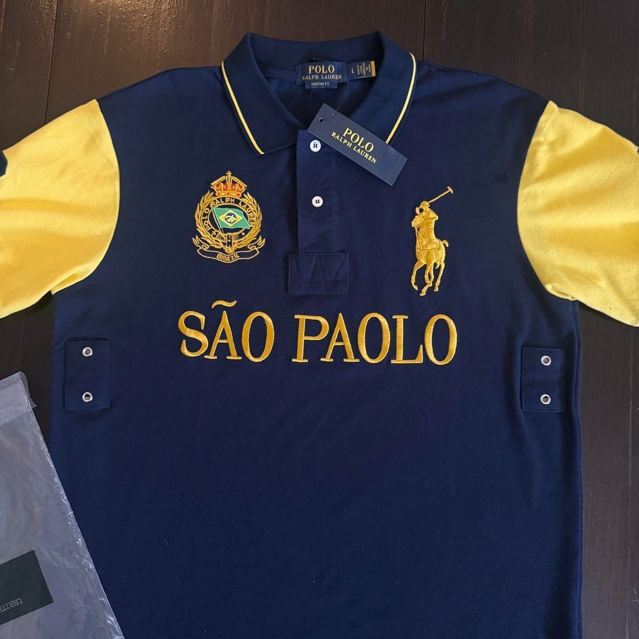Chief Keef Polo Sao Paolo Brazil Polo Shirt Red Black Yellow