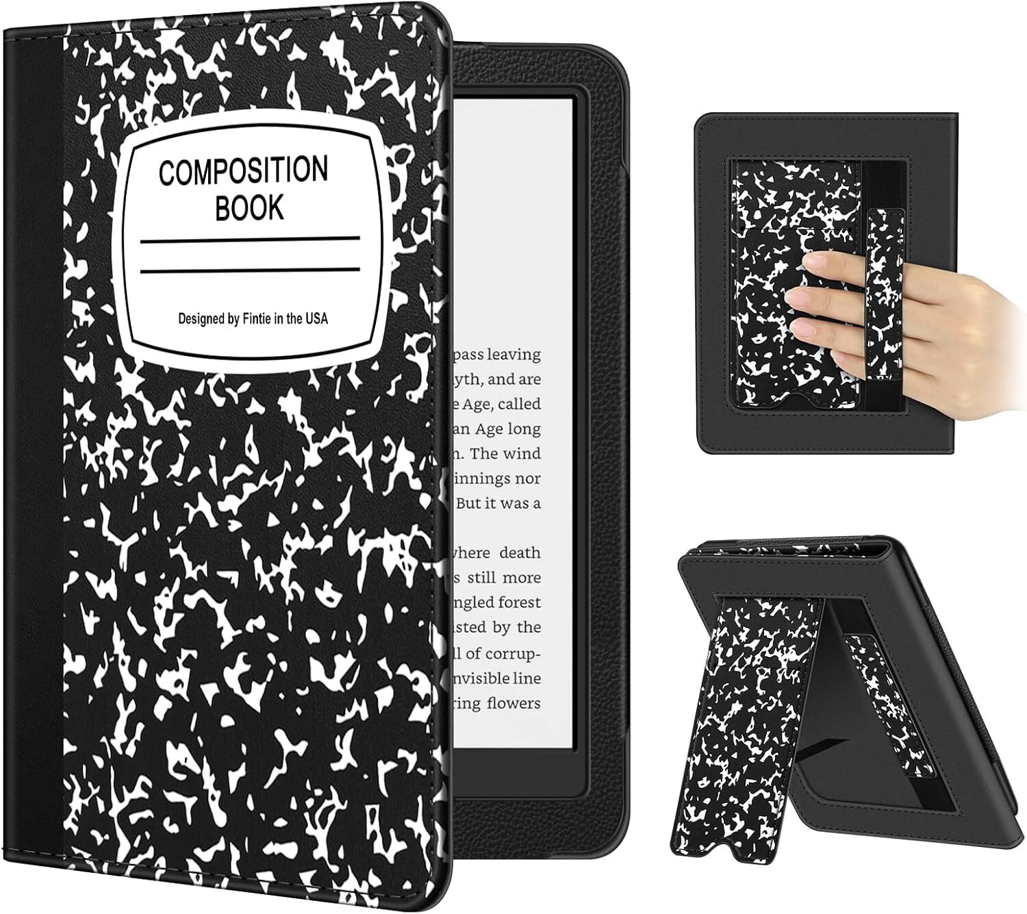 Case for 7" Kindle Paperwhite (12th Gen 2024) Foldable Stand Cover w/ Hand Strap