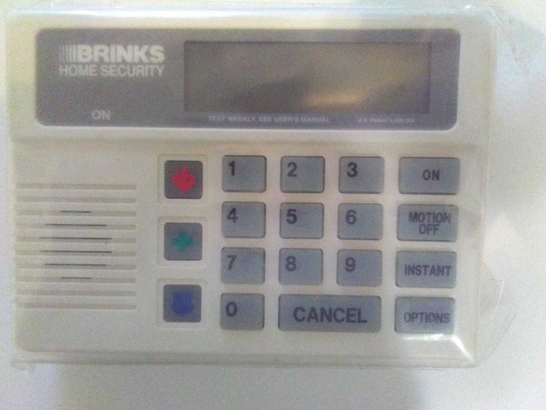 BRINKS SECURITY HOME BHS 2000 KeyPad DCU 602 LCD