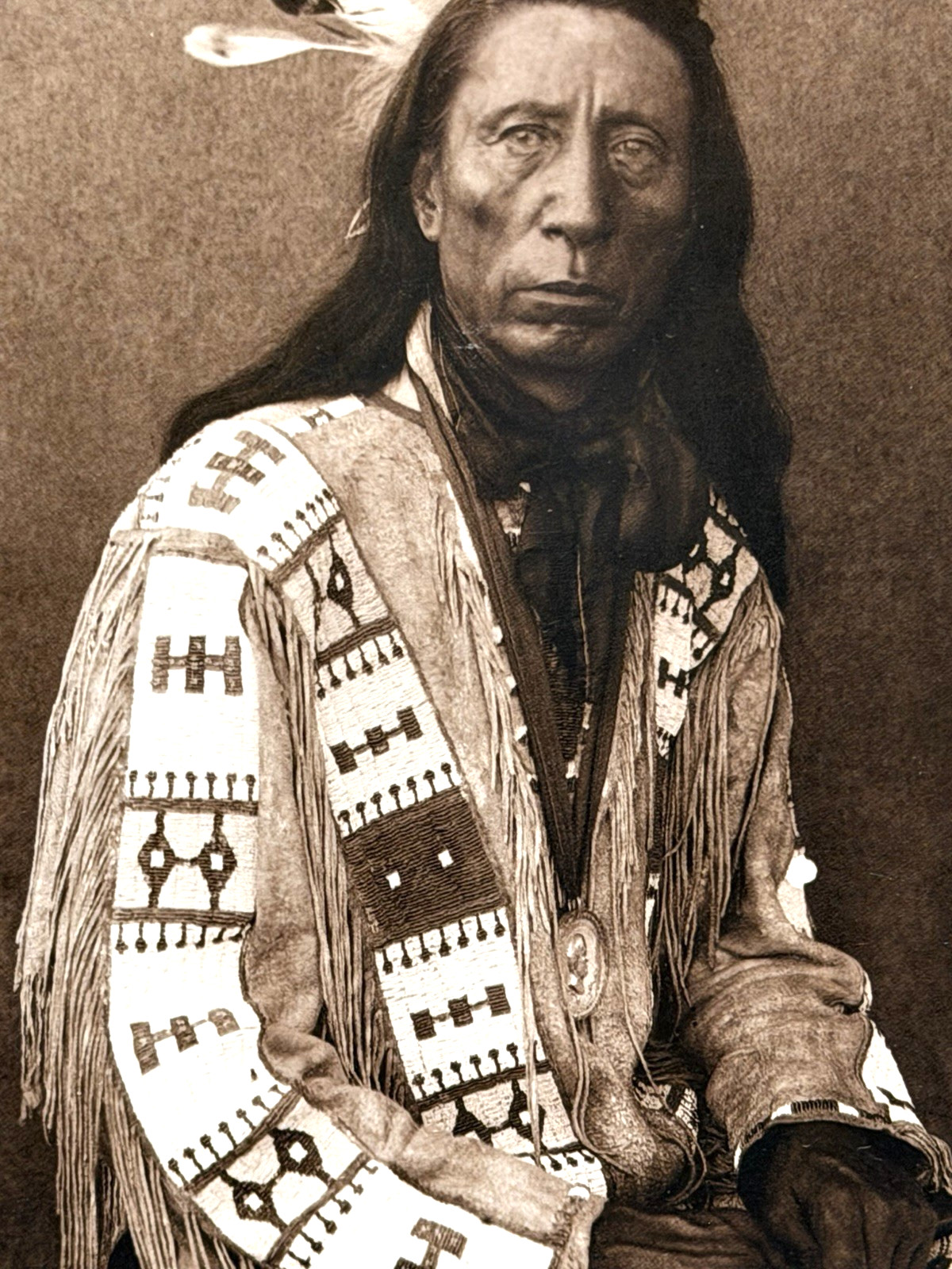 Vintage Native American Indian Portrait of Jack Red Cloud Chief of Oglala Sioux
