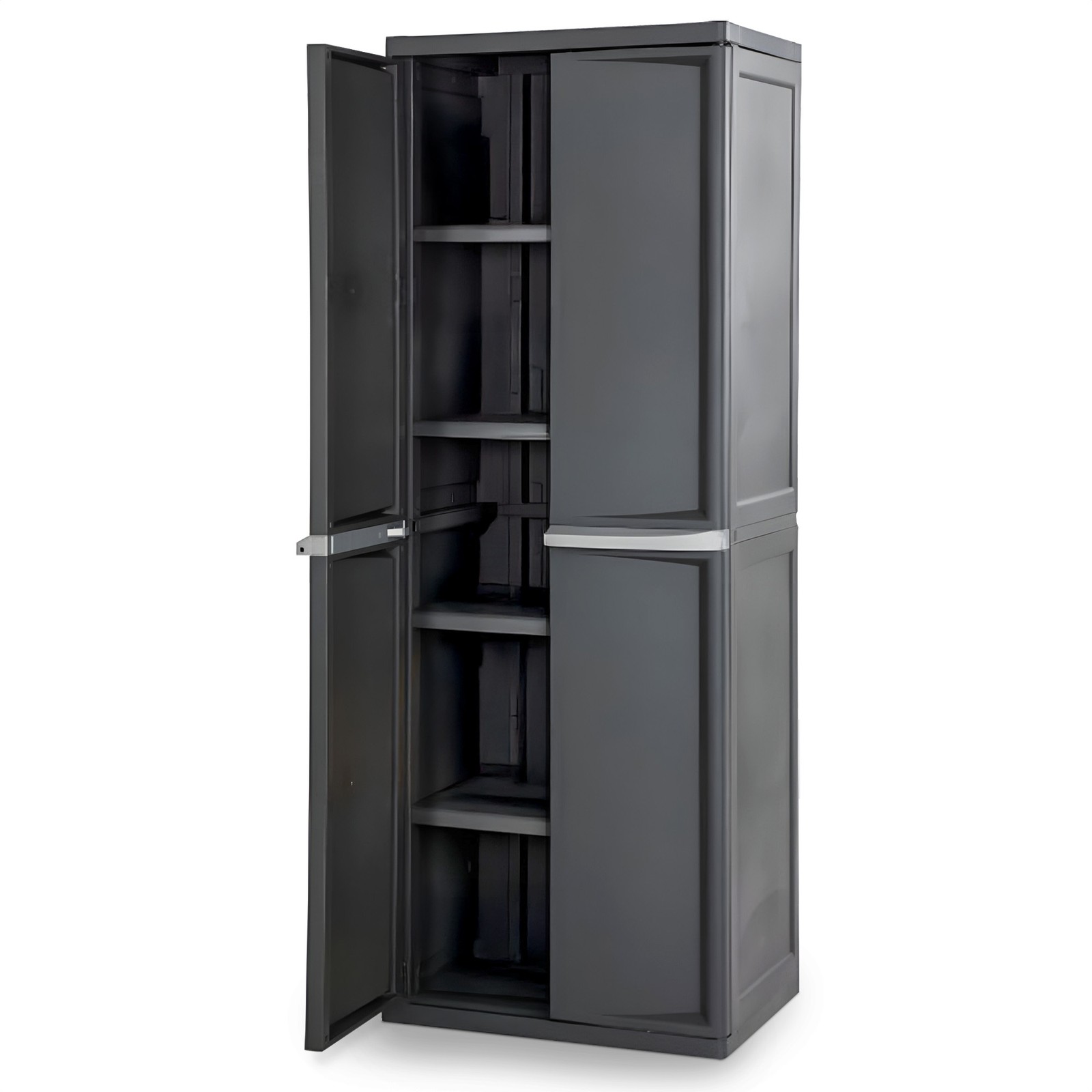 Sterilite Storage Cabinet, Garage, Pantry, & Kitchen Organizer, 4 Shelves, Gray