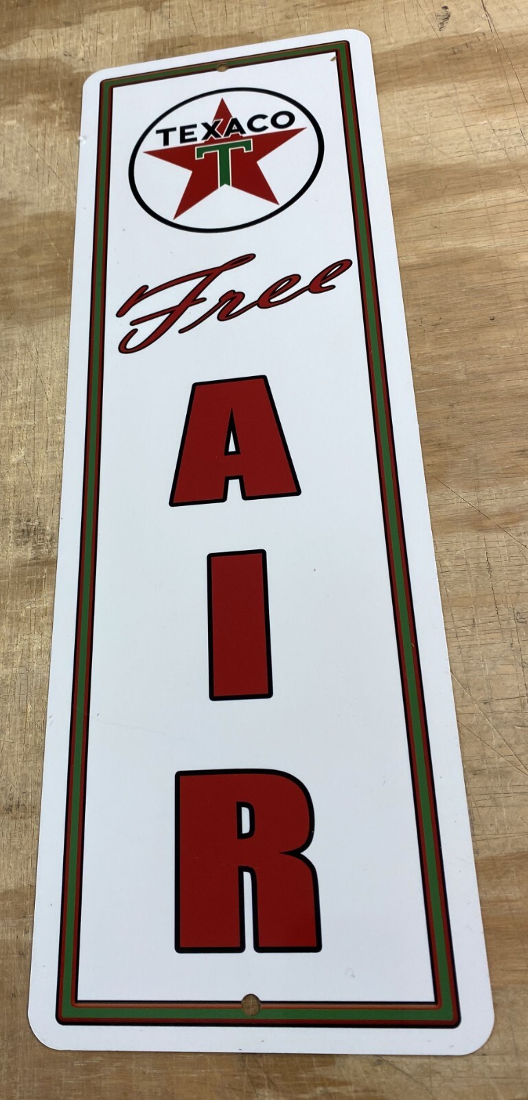 Texaco Free Air Aluminum Metal Sign 6x18