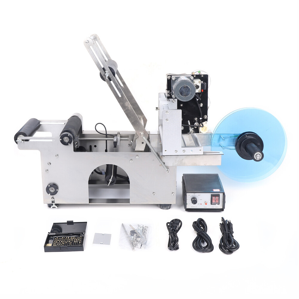 Semi-automatic Round Bottle Labeling Machine Production Date Marking Machine