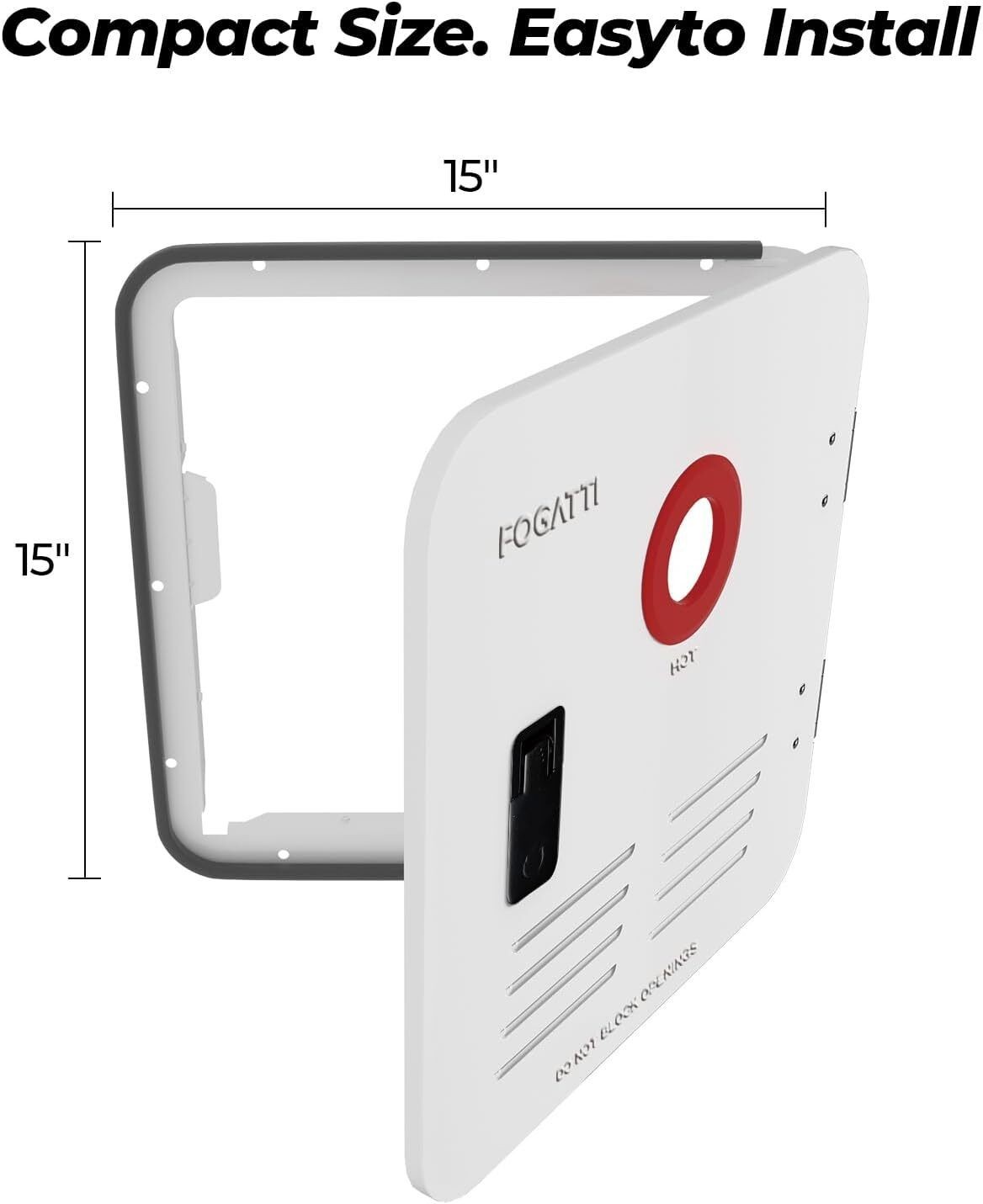 Used 2.5GPM 48,000 BTU RV Tankless Water Heater with 15x15 White Door