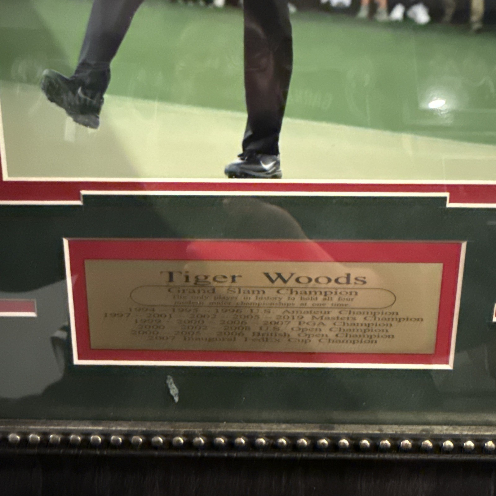 Tiger Woods Golf Grand Slam Champion 24.75" x 16" Framed Collectible