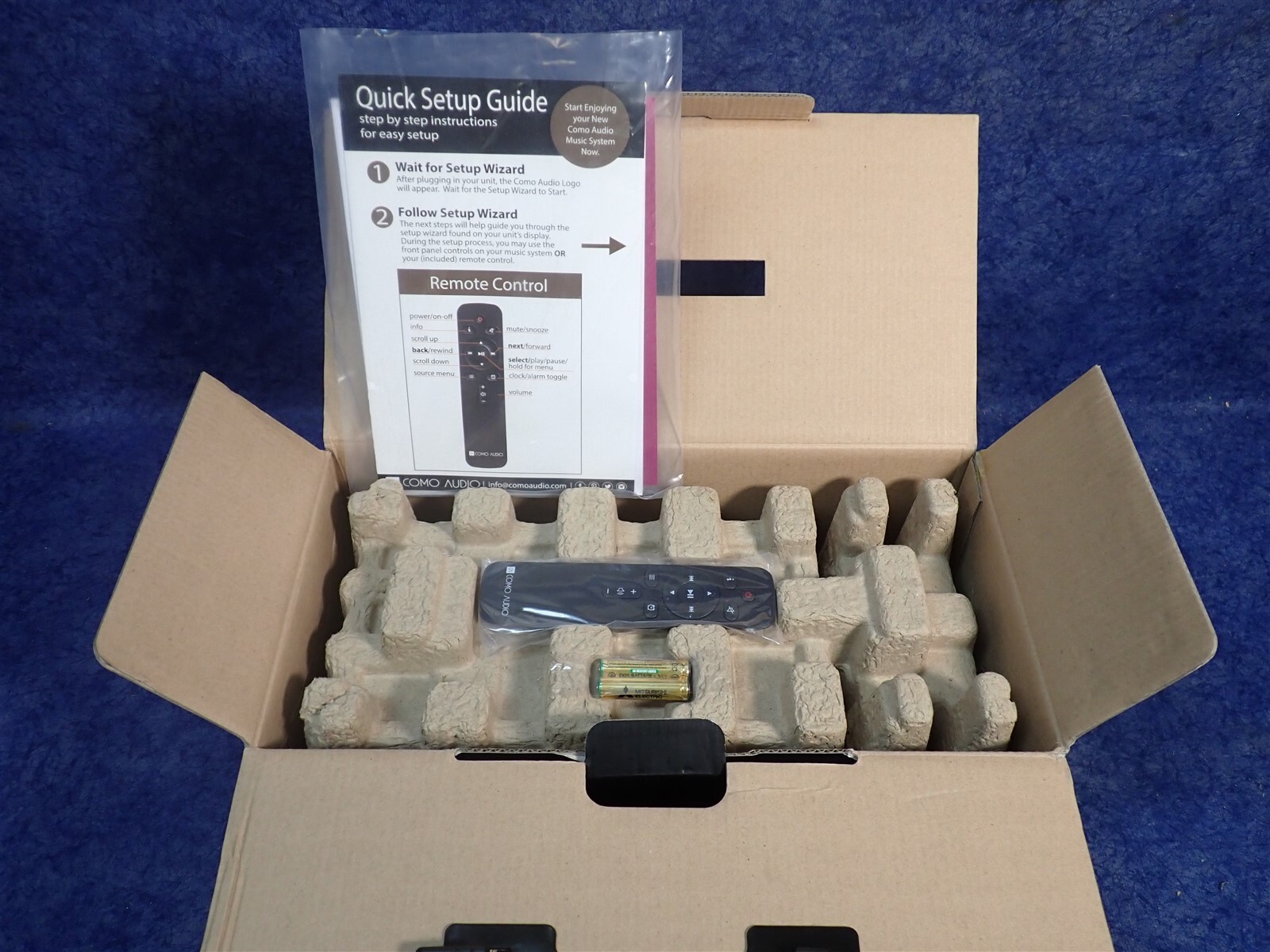 NEW Como Audio Amico AMTBEK EK Portable Wireless Smart Speaker System Teak/Black