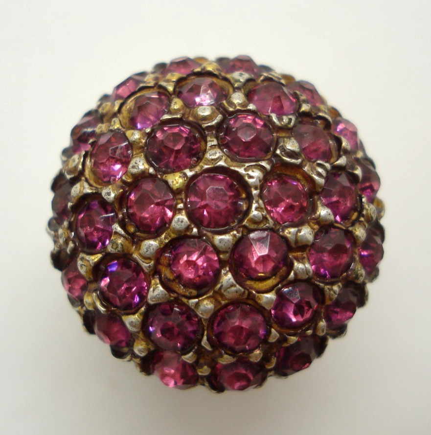 Vintage Georg Jensen USA Sterling Silver Pink Faux Stone Atomette Cap Cover 7.6g