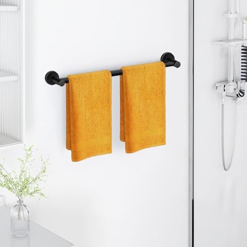 Towel Racks for Bathroom-Adjustable Towel Black 1Pack-Towel Bar