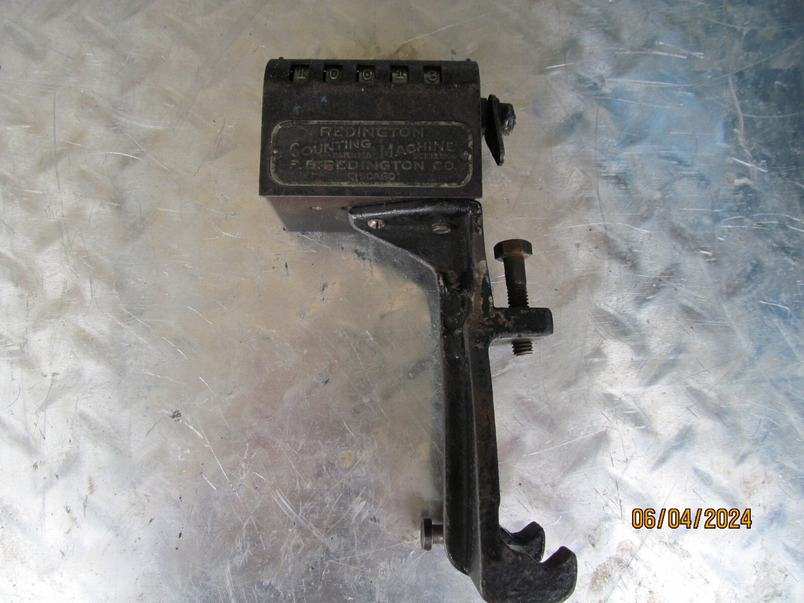 Vintage Redington Counting Machine, 5 Digit Hay Bale Counter