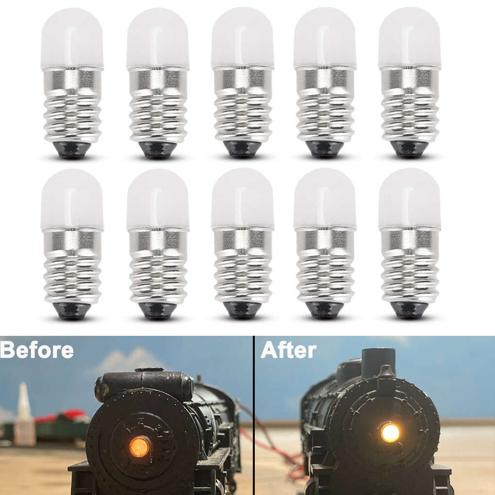 Warm White 432 LED bulbs 18 volt light bulbs For Lionel American Flyer 10 pack