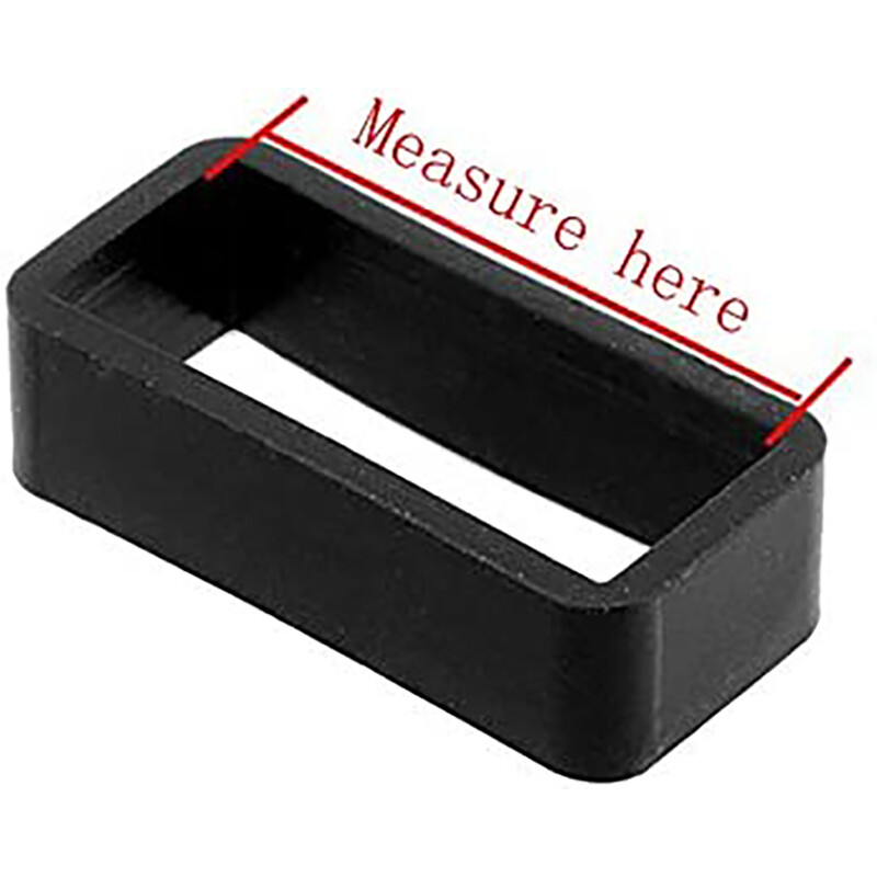 2-Pack Silicone Watch Strap Band Hoop Loop Retainer Buckle Holder Ring Keeper