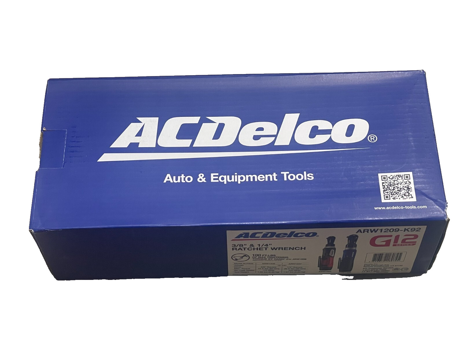 NEW ACDelco G12 Cordless Ratchet Wrench Combo Tool Kit | TWO Battery Kit
