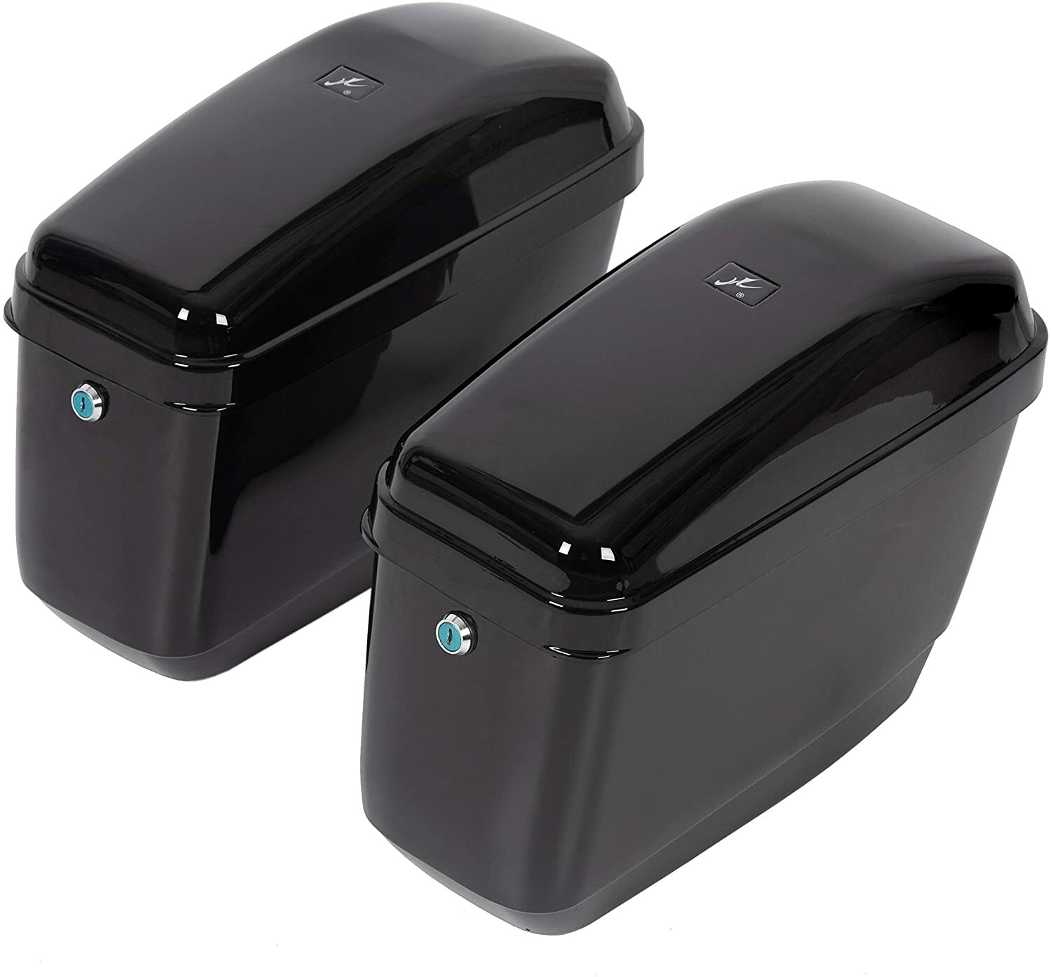 Motorcycle Hard Saddle Bags Trunk Luggage For Harley Honda Suzuki Yamaha Cruiser