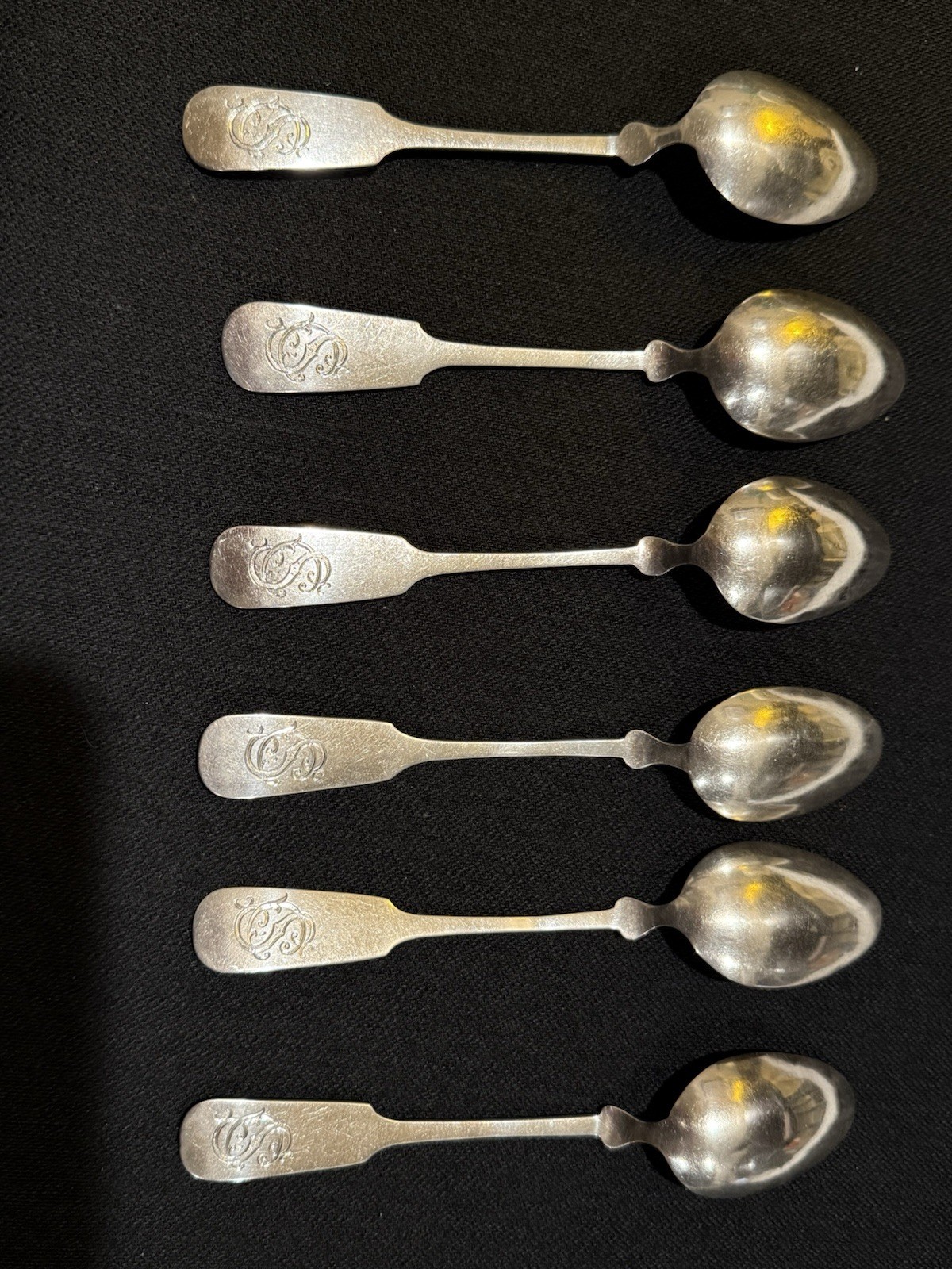 Austria-Hungarian circa 1872 coin silver spoons from PRAGUE .800 silver
