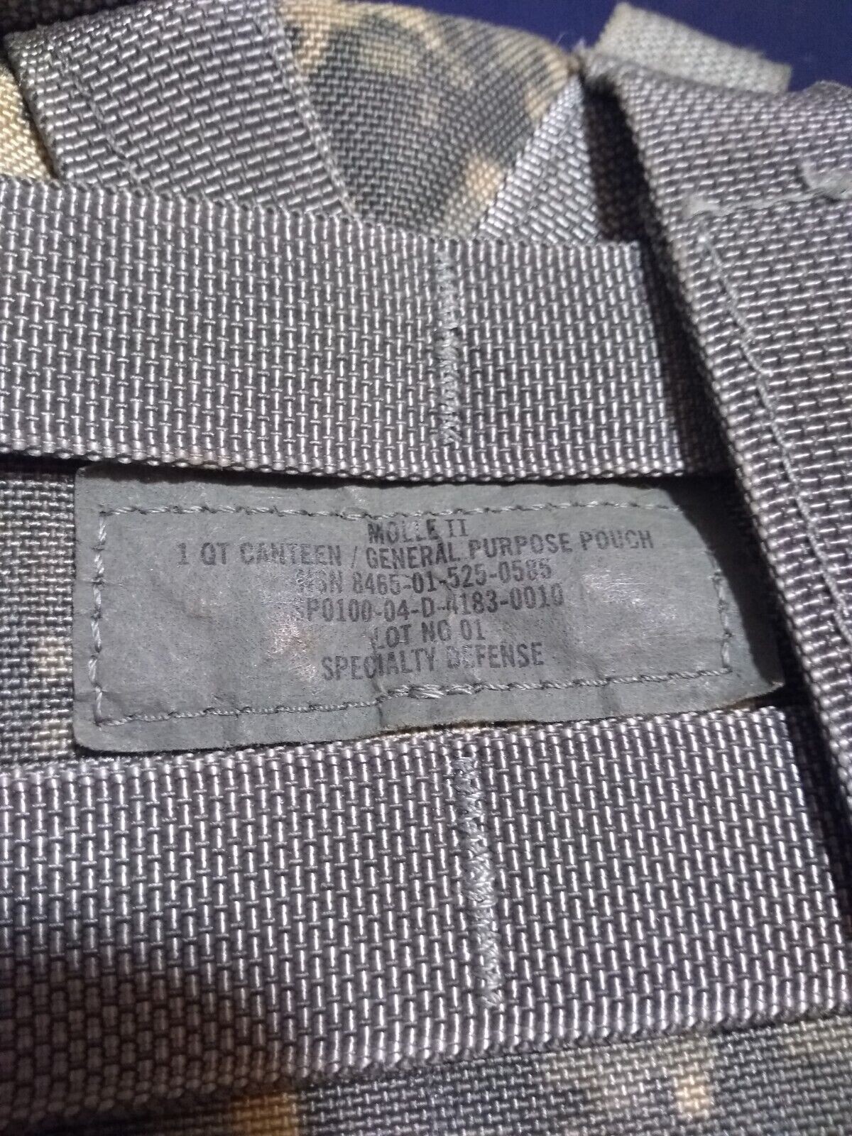 MOLLE II 1 QT Canteen / Utility Pouch ACU with OD Canteen VGC