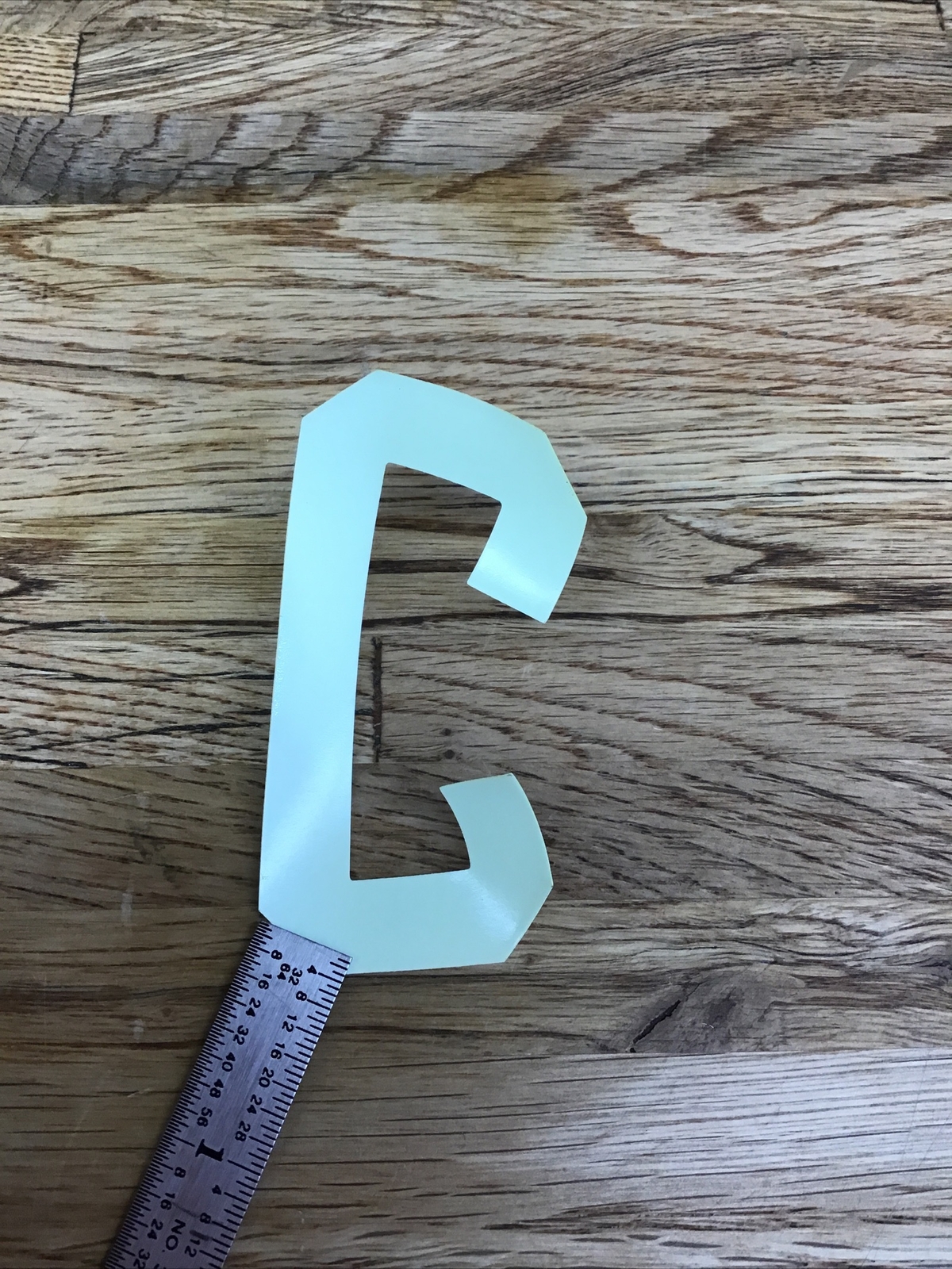 Firefighter / EMT Turnout Coat Reflective Iron-On Letter  “C” Lime Green D-6