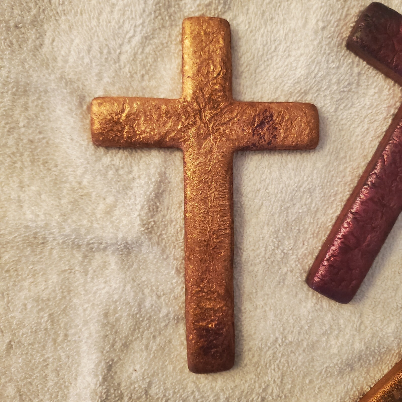 3 Vintage Copper Ingot Smelter Cross's 1940s-50s