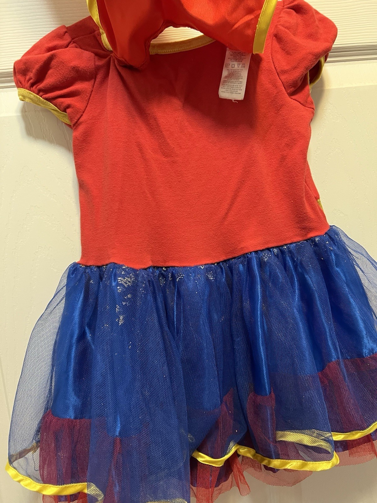 Wonder Woman Kids Dress Costume with Tutu Skirt Toddler 3T Halloween Superhero