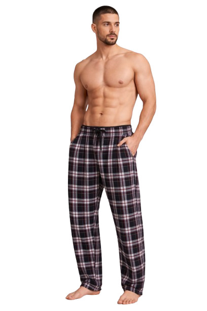 (4 Pack) Men's Cotton Knit Flannel Plaid Lounge Pajama Pants