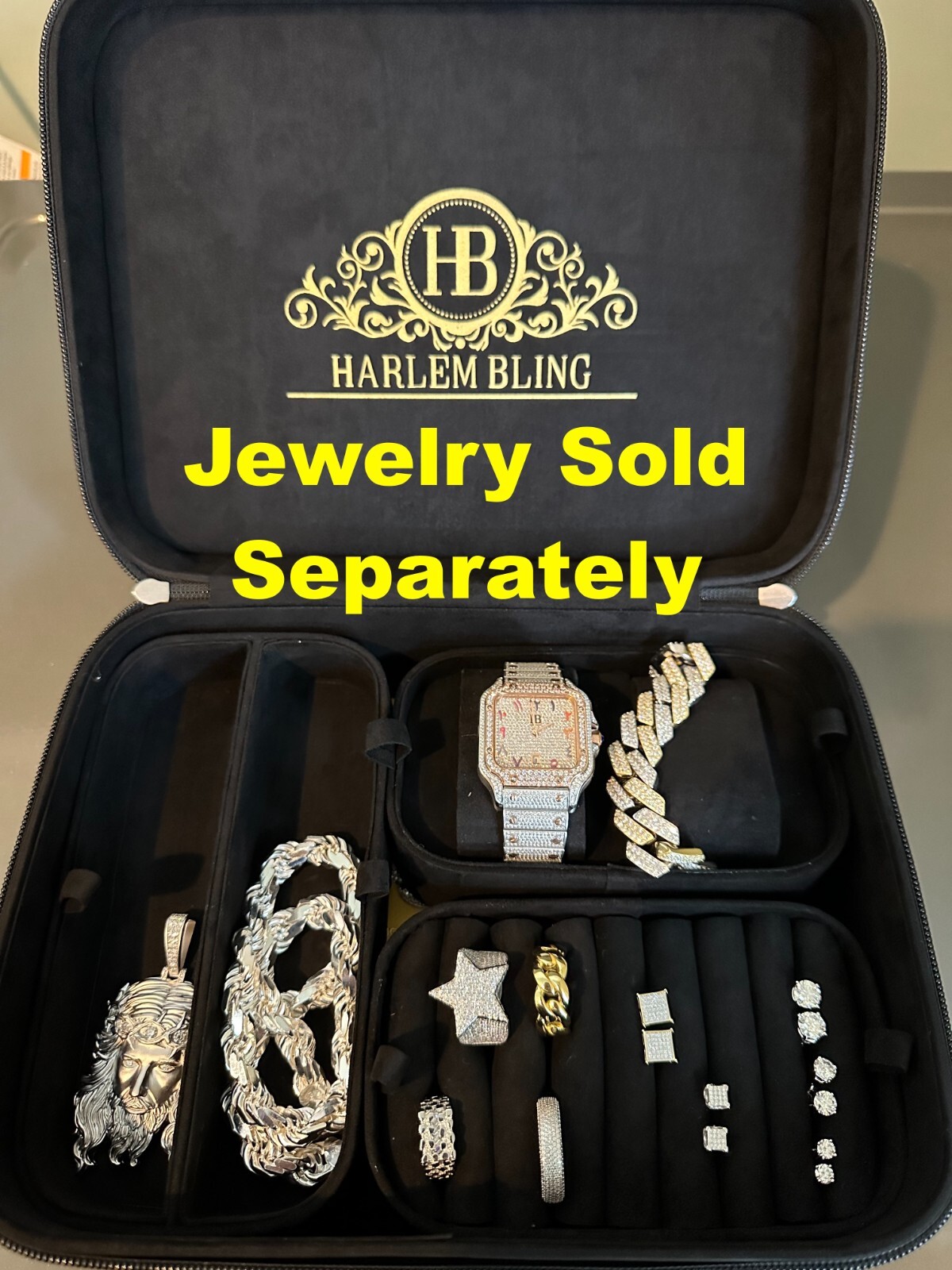 Harlembling Leather Travel Jewelry Box Case