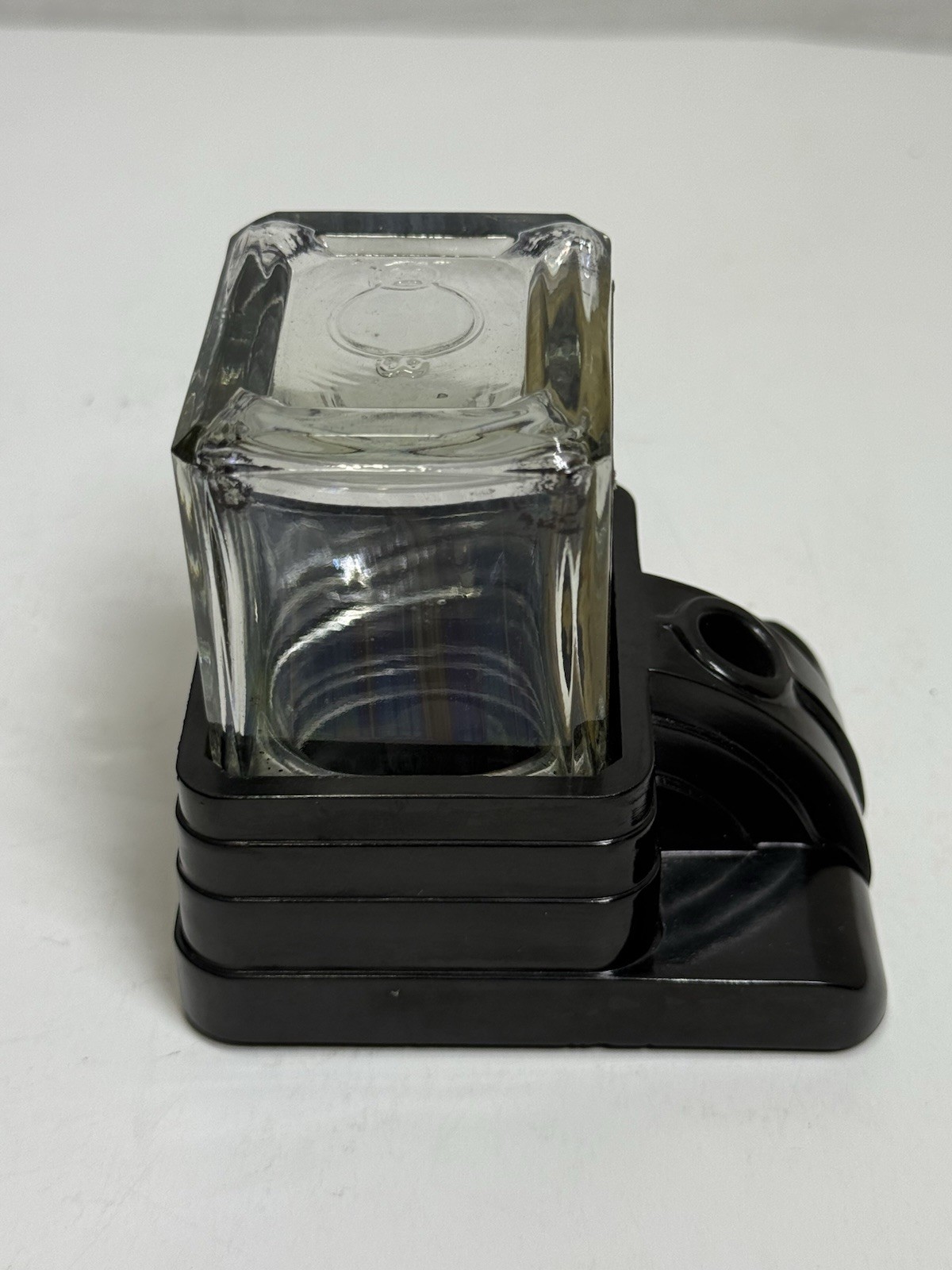 Vintage Carter's Cube - Well Dip Pen Ink Well with Glass Bottle Made in USA