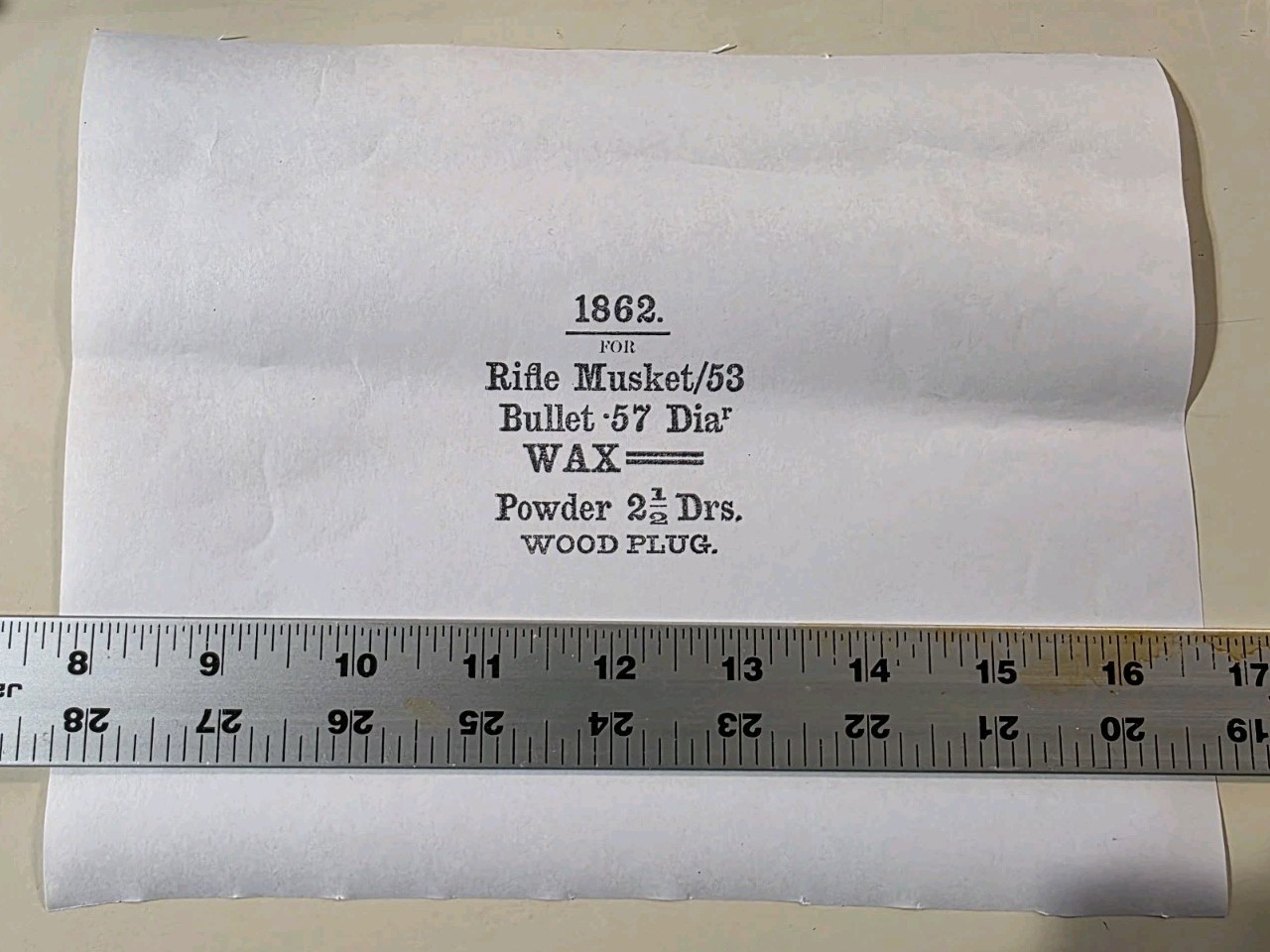 Arsenal Pack Wrapper - English Enfield 1862 FREE SHIP