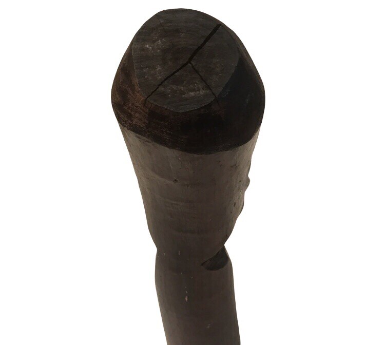 African Wood Carved Sculpture Dark Cherry Heavy Wood