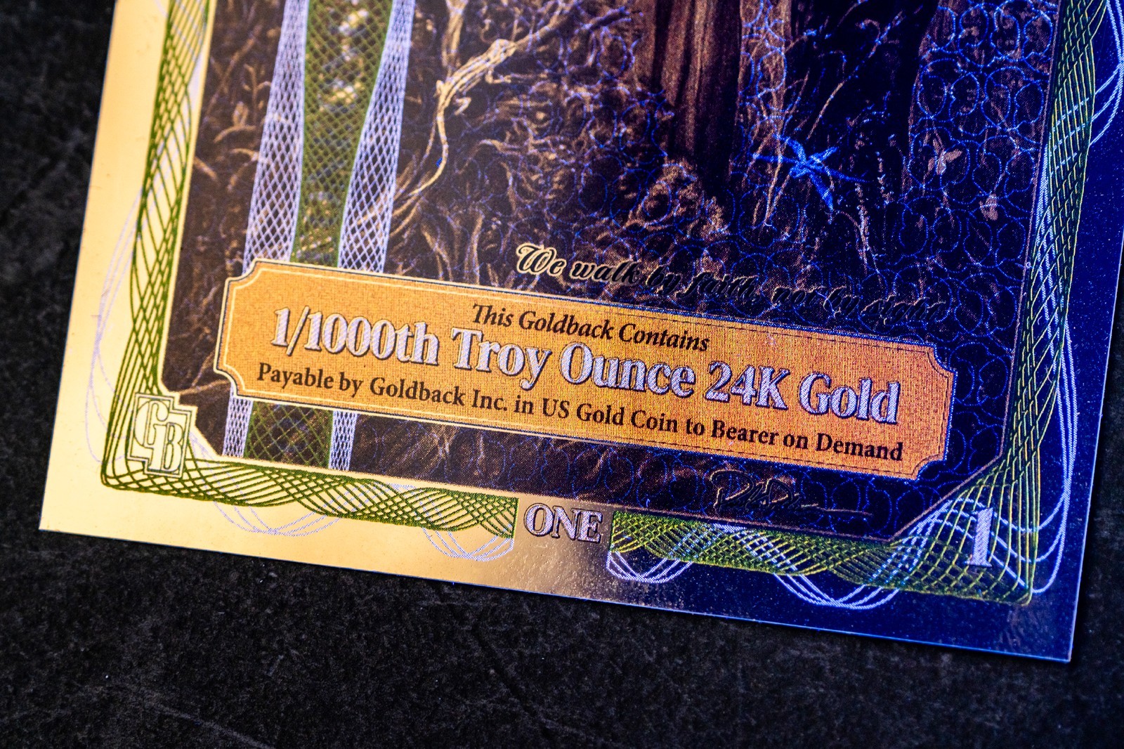 2026 - 1 IDAHO Goldback Aurum Gold Foil Note 1/1000 oz 24kt .999 Fine PRESALE