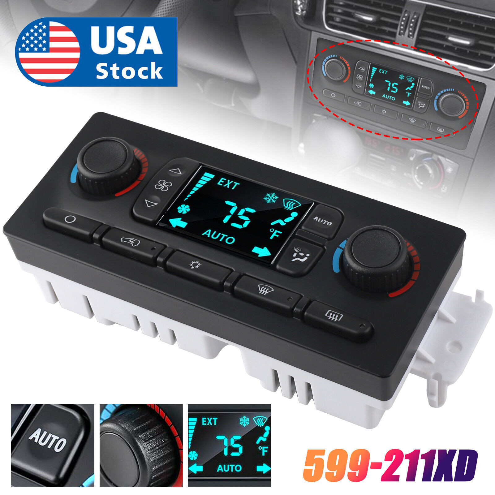 Upgraded Design AC Heater Climate Control Module 599-009 599-013 For Chevy */L